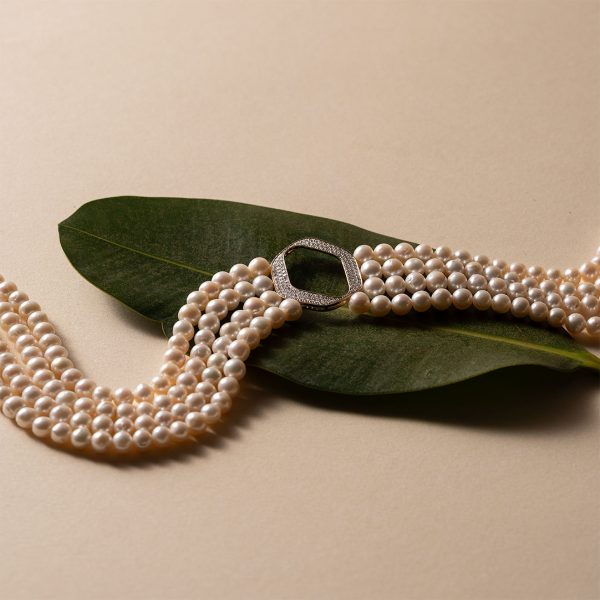 Signature Pearl & Diamond Clasp Choker