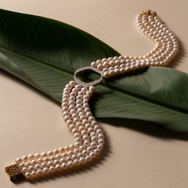 Signature Pearl & Diamond Clasp Choker - Image 3