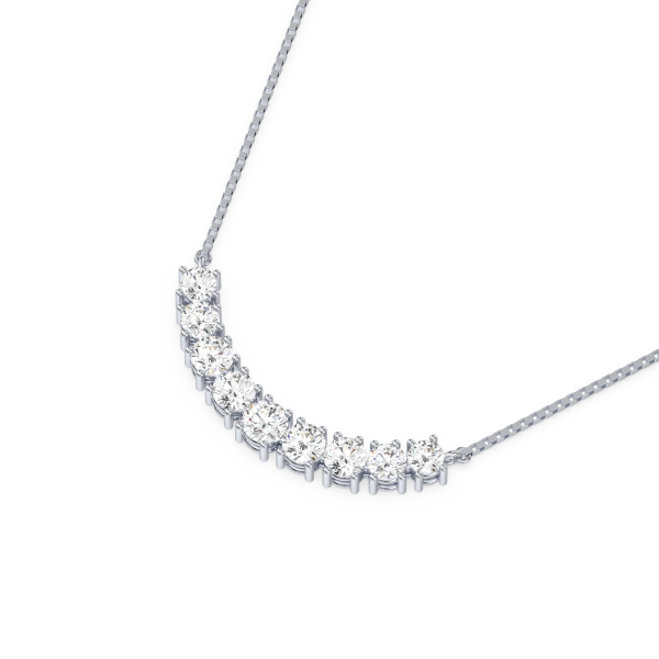 Radiant Curve Diamond Necklace - Image 4