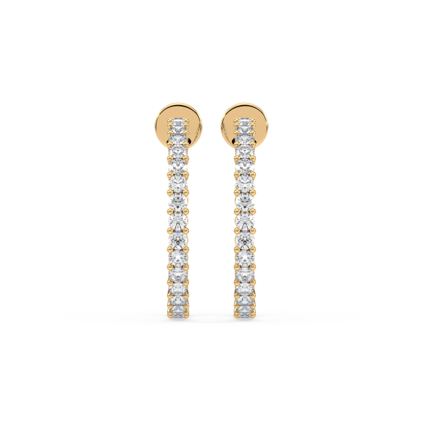 Large Diamond Inside-Out Hoop Earrings