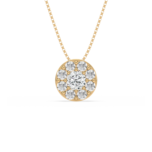 Round Diamond Halo Pendant