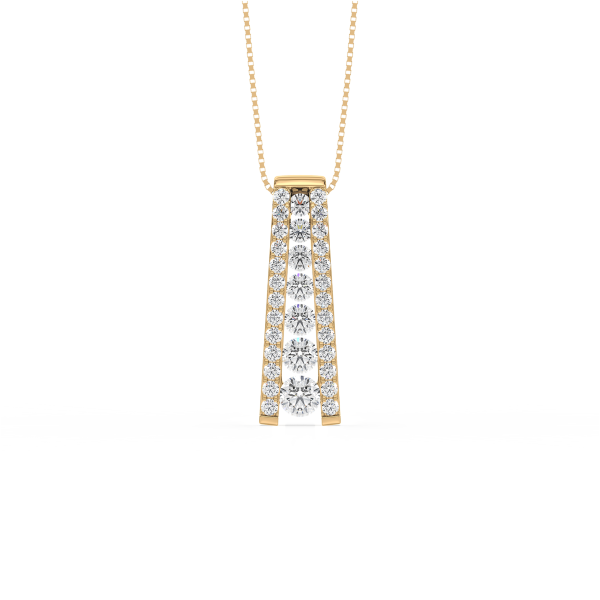 Tapered Diamond Bar Pendant