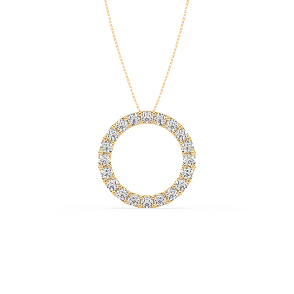 Classic Diamond Circle Pendant
